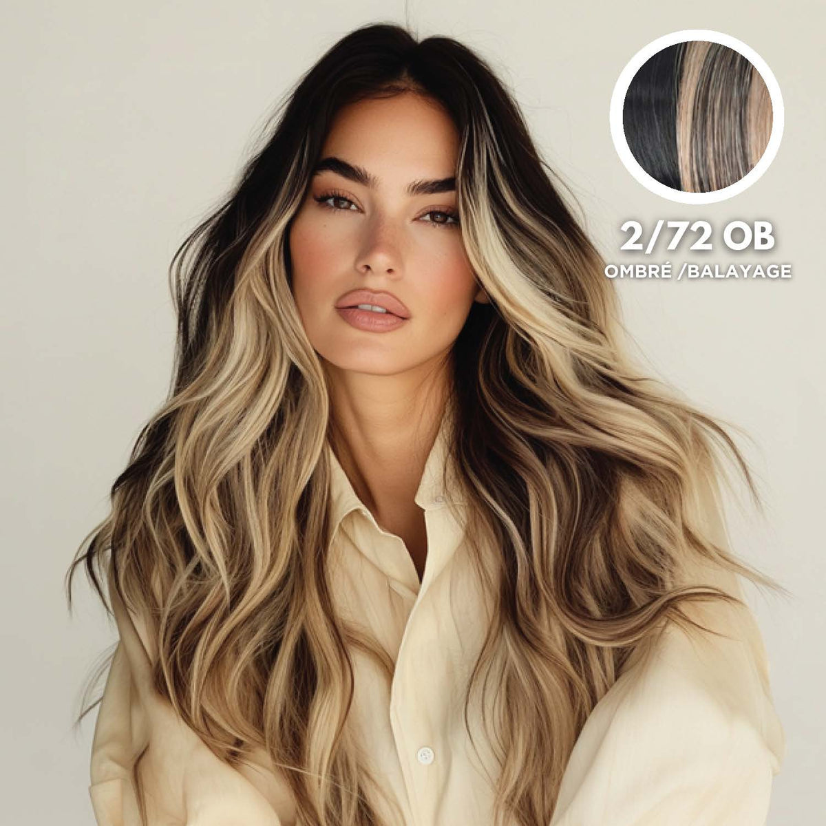 2-72 OB - Natural Black to Wheat Blonde (Silver)